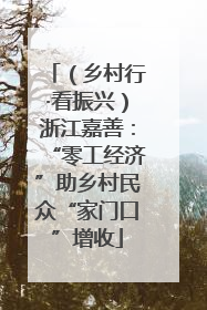 （乡村行·看振兴）浙江嘉善：“零工经济”助乡村民众“家门口”增收