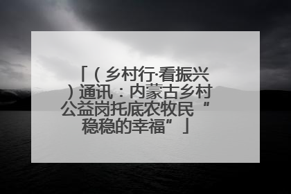 （乡村行·看振兴）通讯：内蒙古乡村公益岗托底农牧民“稳稳的幸福”