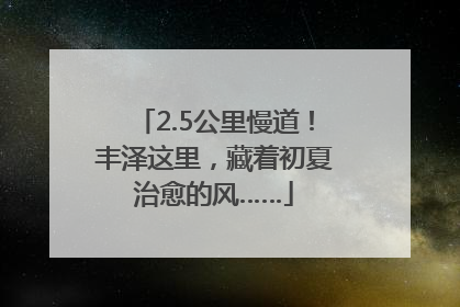 2.5公里慢道！丰泽这里，藏着初夏治愈的风……