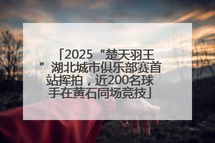 2025“楚天羽王”湖北城市俱乐部赛首站挥拍，近200名球手在黄石同场竞技