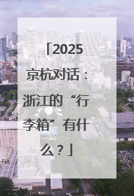 2025京杭对话：浙江的“行李箱”有什么？