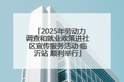 2025年劳动力调查和就业政策进社区宣传服务活动·临沂站 顺利举行