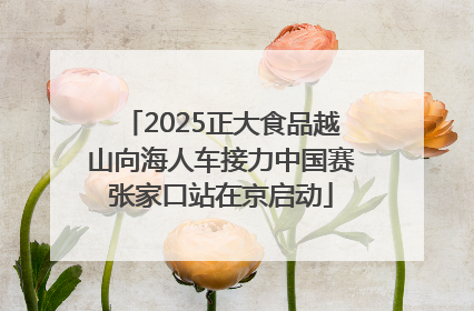 2025正大食品越山向海人车接力中国赛张家口站在京启动
