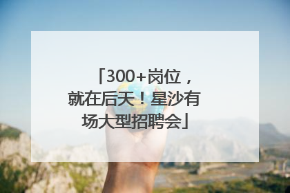 300+岗位，就在后天！星沙有场大型招聘会