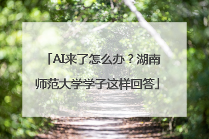 AI来了怎么办？湖南师范大学学子这样回答
